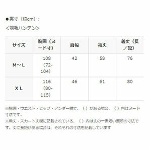 送料300円(税込)■zh759■モリリン ホワイトダックダウン 羽毛ハンテン M-L 15400円相当 (柊)【シンオク】の画像9