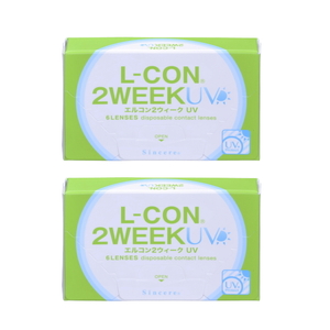  Contact 2 box set L navy blue 2 we kUV 1 box 6 sheets 2 week exchange L-con 2week UV processing two we k clear contact lens LCON