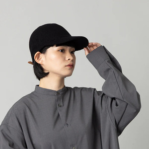 Z1051 Nine Tailor ナインテイラー Catalpa Cap バスク キャップ ブラック ウール レザーベルト コンビ 帽子 深め 安定感 ヘッドウェア