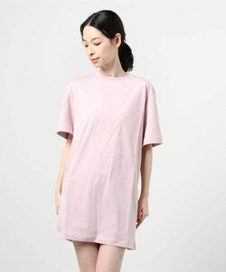 Z959 NIKE Nike Esse n автомобиль ru платье футболка туника cut and sewn пастель розовый . вышивка Logo короткий рукав женский размер M б/у одежда 