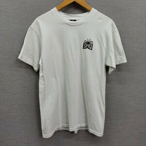 Z868 SHQ UNITED ARROWS ユナイテッドアローズ 半袖 Tシャツ M ホワイト メキシコ製 SECRET HQ フロント ワンポイント バック プリント