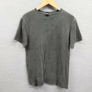 Z922 Good On グッドオン 無地 Tシャツ グレー 墨黒 USA製 古着 フェード メンズ サイズ S ヘビーオンス 厚手 アメカジ グランジ パンク