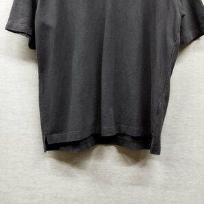 Z955 LACOSTE ラコステ 鹿子 Tシャツ 半袖 ダーク グレー ブラック カットソー シンプル 無地 胸 刺繍 ロゴ メンズ サイズ L 古着の画像5