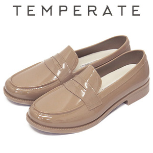 Z1066 TEMPERATE テンハレイト LLOYD レイン ローファー シューズ ベージュ系 PVC カップインソール 雨の日 浸水防止 TAUPE TMP008