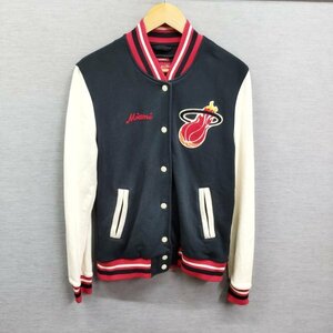 D285 Mitchell&Ness ミッチェル&ネス マイアミ ヒート スタジャン バスケットボール basketball アウター 裏起毛 レディース ブラック M