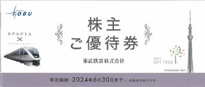 甲南☆【未使用】東武鉄道 株式会社☆株主ご優待券☆冊子☆2024.6.30【管理4118】