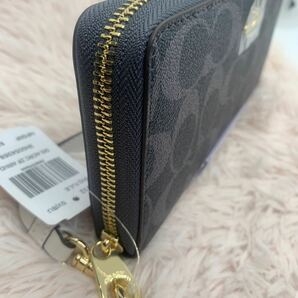 新品未使用 COACH 財布 コーチ 長財布 シグネチャー アコーディオンラウンドジップウォレット財布 贈り物a061C C4452の画像4