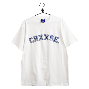 【新品/返品交換可能】L カレッジロゴプリント Tシャツ メンズ レディース ストリート 白 ホワイト ブランド 人気 トップス クルーネック