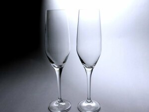 ■ボヘミアグラス　　ペア・シャンパンフルート　　クリスタルグラス　　amoroso　　　〈同梱対象商品〉#200