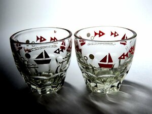 # старый стекло sake чашечка для сакэ retro стакан ( включение в покупку объект товар )