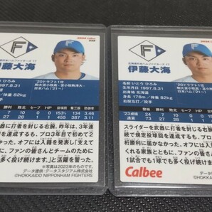 カルビー プロ野球チップスカード 2024年 第１弾 北海道日ハムファイターズ 伊藤大海2枚の画像2