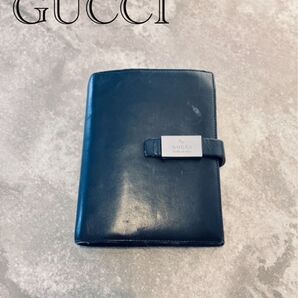 《GUCCI》手帳 グッチ レザー ブラック シンプル 手帳カバー GUCCI グッチ システム手帳