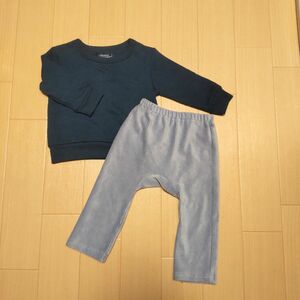 新品　トップス　ズボン　レギンス　ベビー　セット　無地　長袖　80 保育園　通園　春　女の子　男の子