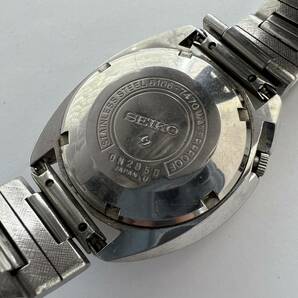 ★1円スタート★SEIKO セイコー 5 ACTUS アクタス SS デイデイト 23石 メンズ 腕時計 6106‐7470 自動巻き 訳あり 稼働 シルバー文字盤の画像9