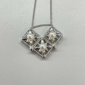 625.◎1円スタート◎TASAKI タサキ 田崎真珠 ネックレス パール 変形 シルバー レディース アクセサリー 小物 雑貨 装飾品の画像3