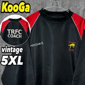 【希少】KooGa ゲームシャツ プルオーバーナイロンジャケット ロゴ刺繍 6L
