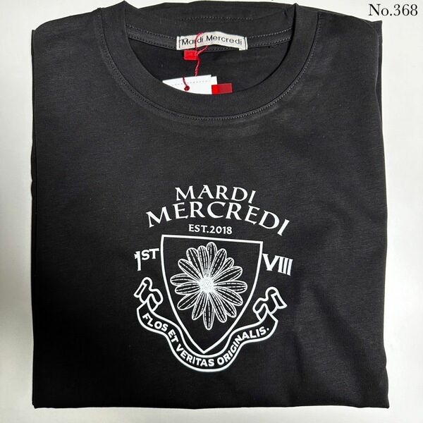 マルディメクルディ Mardi Mercredi Tシャツ ブラック 花柄