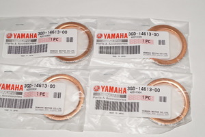 ヤマハ純正部品 3GD-14613-00 マフラーガスケット 39x50 4個セット Muffler gasket Genuine parts 送料込 4X-5036 セロー250 トリッカー SR