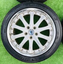 ★ワーク シュバート SW4★18インチタイヤホイールセット18X7.5J+48 114.3 ホワイト/ポリッシュ4本 深リムWORK SCHWERT 2019年製 225/45R18_画像3