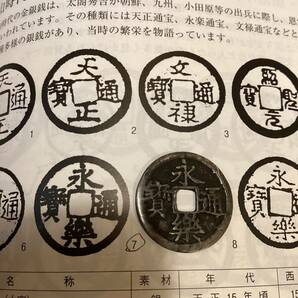 古銭 永楽通寳 銀銭 天正 桃山時代 織田信長 穴銭 の画像10