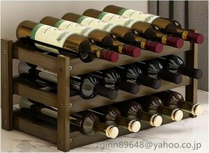  wooden wine rack 3 layer start  Cub ru wine rack wine storage shelves cabinet wine rack unto bottle storage o(Size : 53X25X25cm)