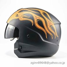 新品オートバイバイクヘルメット ハーフヘルメット フルフェイスヘルメット DOT規格品 レーシング組立式顎部分着脱できる_画像5