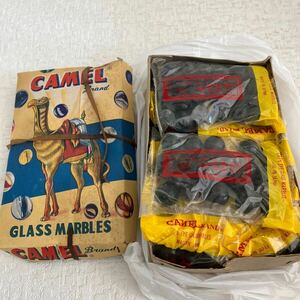 e309-60 未使用 ビー玉 CAMEL GLASS MARBLES おみやげ 1箱 12袋 キャッツアイ レトロ 玩具 おもちゃ 当時物 箱 汚れ有り