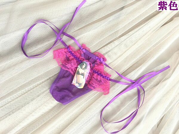 新品 未使用 送料無料ls38-6紫色 男性の憧れヒモパン 花柄総レースのヒモパンデザイン セクシーTバックショーツ 魅せるTバック アダルト