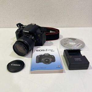 【美品】 キャノン Canon EOS Kiss X6i EF-S 18-55mm 1:3.5-5.6 IS II デジタル一眼レフ カメラ レンズ バッテリー 充電器 80サイズ（377）