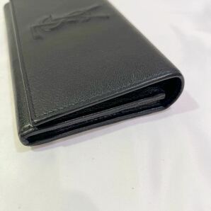 【美品】 Yves Saint Laurent サンローラン 財布 レディース 352905 CP200 1000 ブラック 長財布 箱付き 60サイズ（416）の画像6