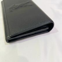 【美品】 Yves Saint Laurent サンローラン 財布 レディース 352905 CP200 1000 ブラック 長財布 箱付き 60サイズ（416）_画像6