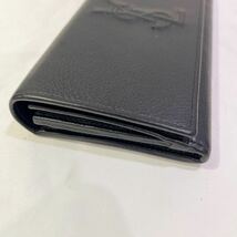 【美品】 Yves Saint Laurent サンローラン 財布 レディース 352905 CP200 1000 ブラック 長財布 箱付き 60サイズ（416）_画像5