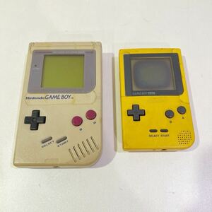 【2点セット】Nintendo GAME BOY pocket 任天堂 ゲームボーイ ポケット 初代 DMG-01 60サイズ（469）