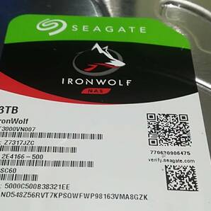 【動作品♪2個セット】SEAGATE IRONWOLF ST3000VN007[3TB/3000GB SATA] 3.5インチ/HDD/ハードディスクの画像2