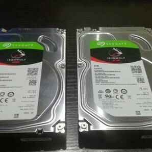 【動作品♪2個セット】SEAGATE IRONWOLF ST3000VN007[3TB/3000GB SATA] 3.5インチ/HDD/ハードディスクの画像1