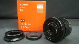 【美品♪】SONY ソニー FE 40mm F2.5 G SEL40F25G 単焦点 レンズ/動作品