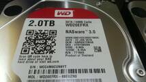 【動作品/2個セット】WD Red WD20EFRX [2TB/2000GB SATA] 3.5インチ/HDD/ハードディスク_画像2