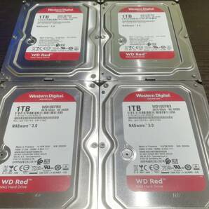 【動作品/4個セット】WD Red WD10EFRX [1TB/1000GB SATA] 3.5インチ/HDD/ハードディスクの画像1