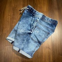 USED ZARA DENIMWEAR JOGGER SHORT Sサイズ メンズ ザラ ジョガーショーツ ショートパンツ ボトムス ストレッチ素材_画像5