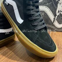 新品 VANS SKATE SK8-HI 26.5cm BLACK/GUM ヴァンズ バンズ スケート スケートハイ 海外企画 スケートシューズ POP CUSH 箱付き USA_画像3