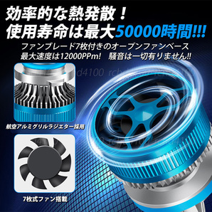 最新 フォグランプLED ヘッドライト LED H4/H8/H9/H11/H16/HB3/HB4 バルブ 40000lm 6000ｋ 130W ホワイト 車検対応 おすすめ NBOX プリウスの画像7