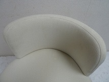 (☆BM)PROGPPD/スツール オフホワイト 布張り シンプル チェア 椅子 丸型 スタイリッシュ 座椅子 白 無地 丸椅子 リビング_画像9