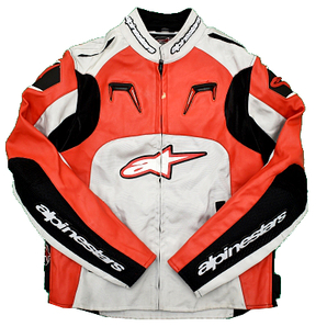 A-4756★Alpinestars アルパインスターズ★プロテクター レザー ナイロン 切替 裏地メッシュ ライディング ジャケット Ｌ の画像6