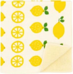 濱文様　和たおる　セミウォッシュ　タオルハンカチ　レモン　約25×25cm　綿100％　日本製　新品