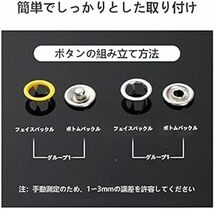LUOYISI スナップ ボタン 100 ボタン 10mm カラー スナップボタン 打ち具 プラ スナップ 操作が簡単 衣服、ビニ_画像6
