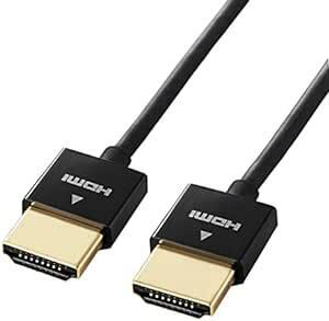 エレコム HDMI ケーブル 極細 ハイスピード Ver1.4 1m スーパースリム 4K・2K 【HIGH SPEED with