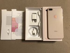 美品　iPhone8plus SIMフリー iPhone アイフォン8プラス 付属品あり　ゴールド　画面保護フィルム　ノングレア付き