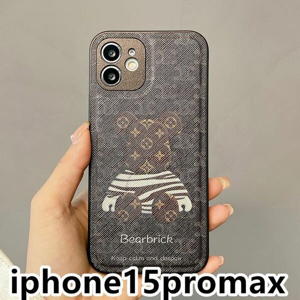 iphone15promaxケース 可愛い 熊　ブラウン30