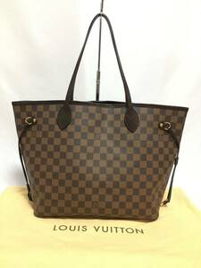 美品 ルイヴィトン ダミエ ネヴァーフル MM トートバッグ ショルダーバッグN51105 LOUIS VUITTON 