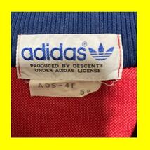 【美品】アディダス adidas トラックジャケット 西ドイツ デサント 70s ビンテージ ヴィンテージ ジャージ 赤 トラックトップ 80s RED NAVY_画像3